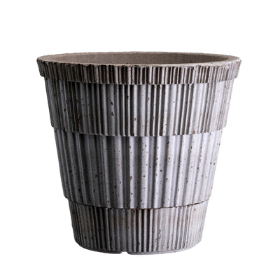 Textured gray Bergs Potter pot on a white background