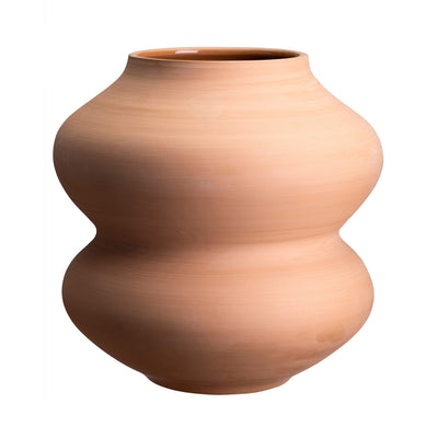 Terracotta Bergs Potter vase on a white background