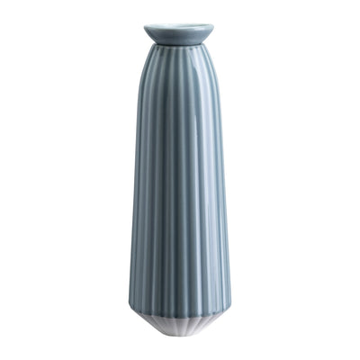 Glaze-finish ribbed Bergs Potter watering tube with tapered base and flared top opening